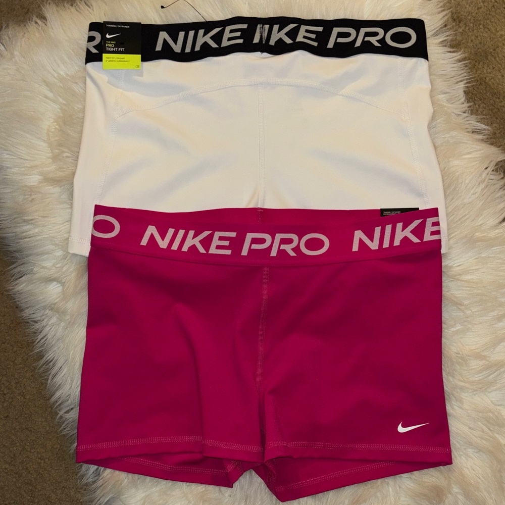 Nike Kids Pro Shorts - Black and Pink Set